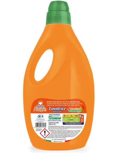 Puro Amore Detersivo Liquido Lavatrice 45 Lavaggi 2025ml - Mango